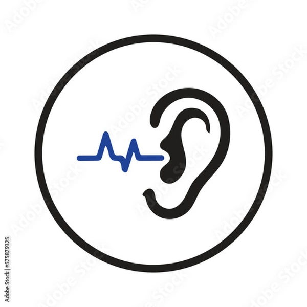 Obraz Audiology Hearing Icon in circle