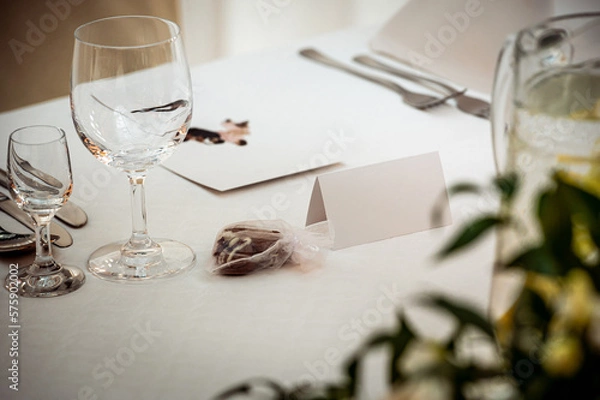 Obraz tableware and table decorations at celebrations