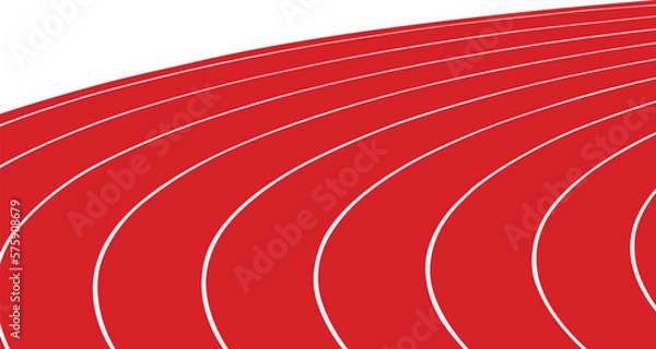 Obraz turn red running track stadium
