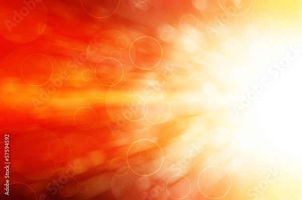 Obraz red light and circles abstract background