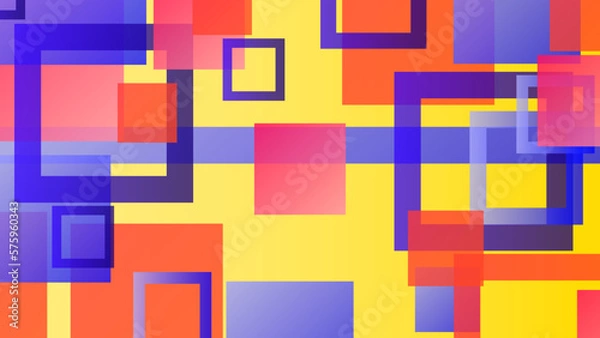 Fototapeta Futuristic Angular Composition with Vibrant Colors