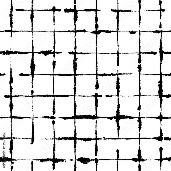 Obraz Light Inky Windowpane Pattern on Blotting Paper