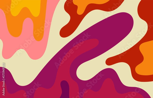 Fototapeta Colorful Groovy background design concept
