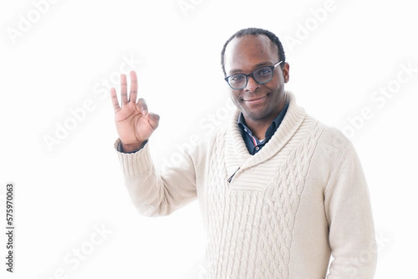 Fototapeta グッドサインをする男性