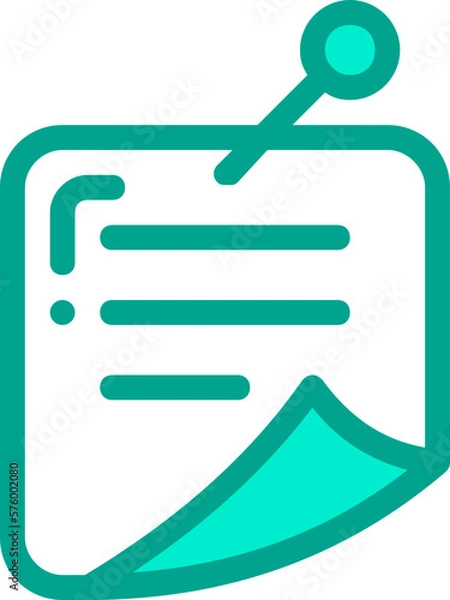 Fototapeta Note Color Icon