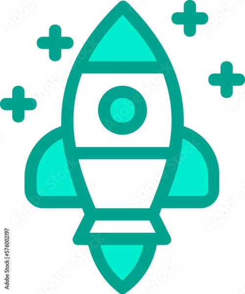 Obraz Rocket Color Icon