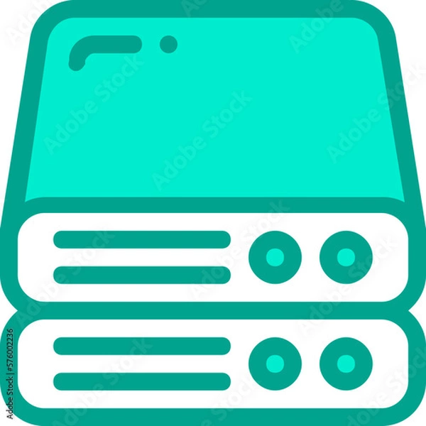 Fototapeta Server Color Icon