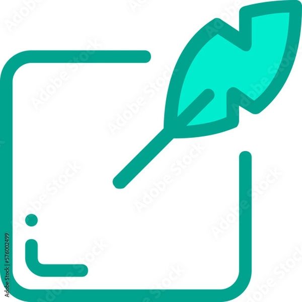 Fototapeta Write Color Icon