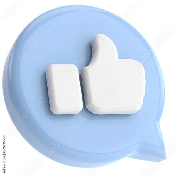 Fototapeta like button. like icon. 3D illustration.