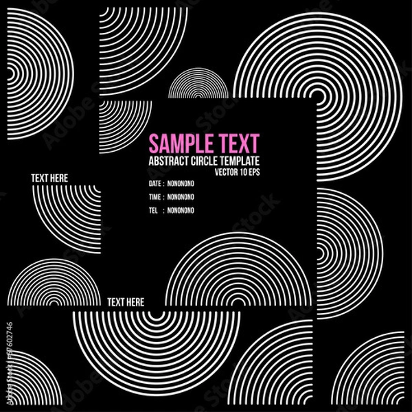 Obraz Abstract Circle line template. Background , Cover , Layout , Mag