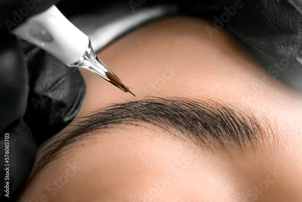 Obraz Eyebrows tattoo or Permanent Makeup.