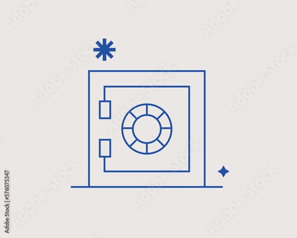 Fototapeta Concept of secure money vector illustration in a flat style. 