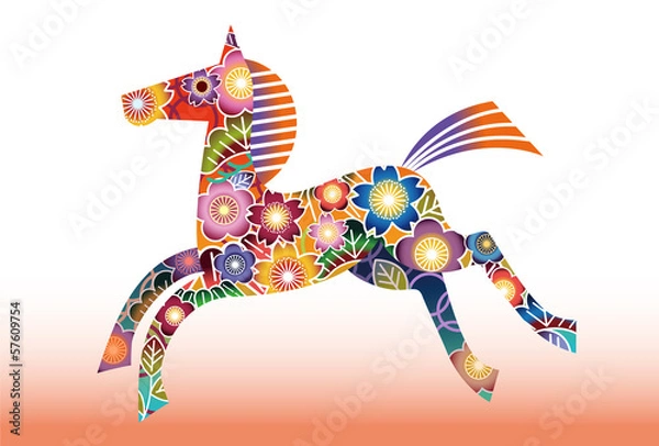 Obraz うま　年賀状