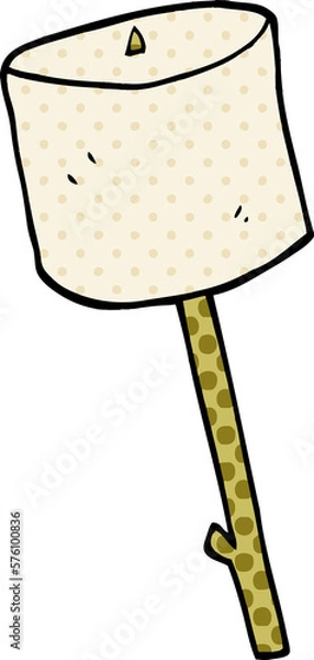 Fototapeta cartoon doodle marshmallow on stick