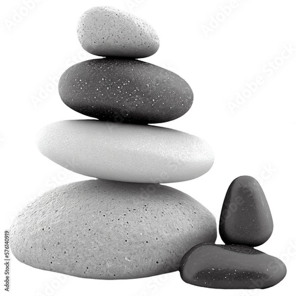 Obraz Stack of stones transparent background