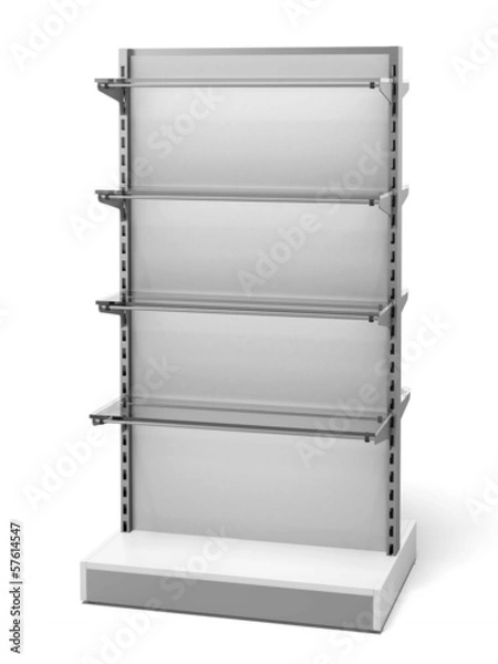 Obraz White Retail Store Shelves