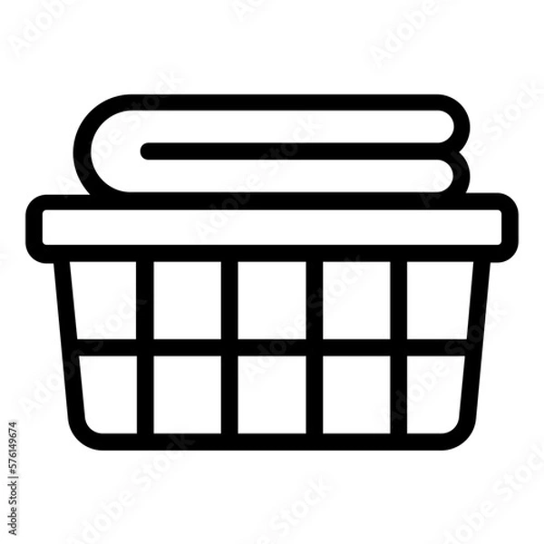 Obraz basket and towel icon