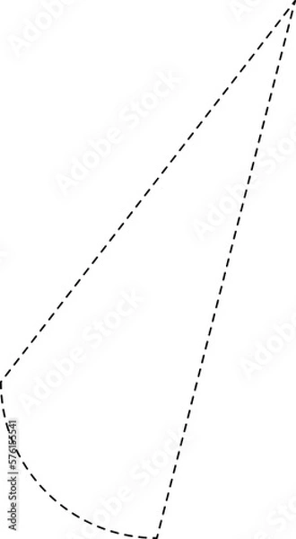 Fototapeta Triangle dash line