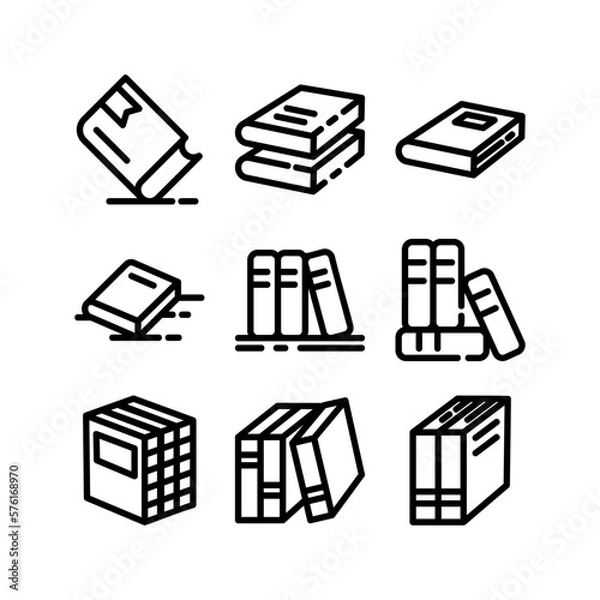 Fototapeta books icon or logo isolated sign symbol vector illustration - high quality black style vector icons
