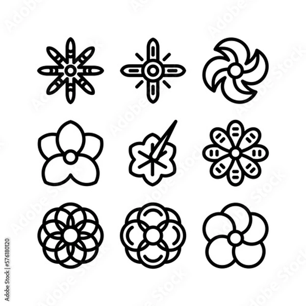Fototapeta hibiscus icon or logo isolated sign symbol vector illustration - high quality black style vector icons
