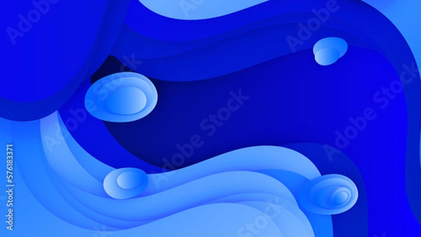 Obraz Bold and Bright Vibrant Wave Vector Art Background