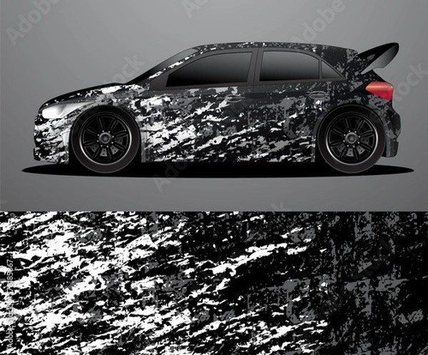 Obraz car wrap vector designs with abstract grunge background for vehicle branding
