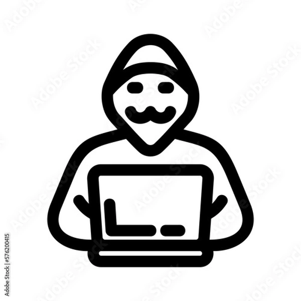 Fototapeta hacker icon or logo isolated sign symbol vector illustration - high quality black style vector icons
