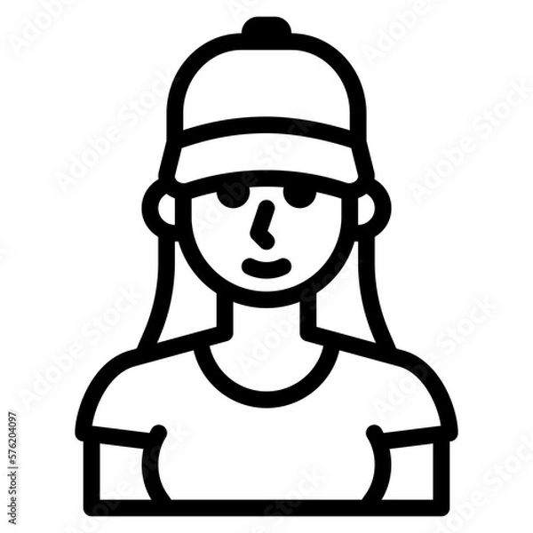 Fototapeta avatar line icon