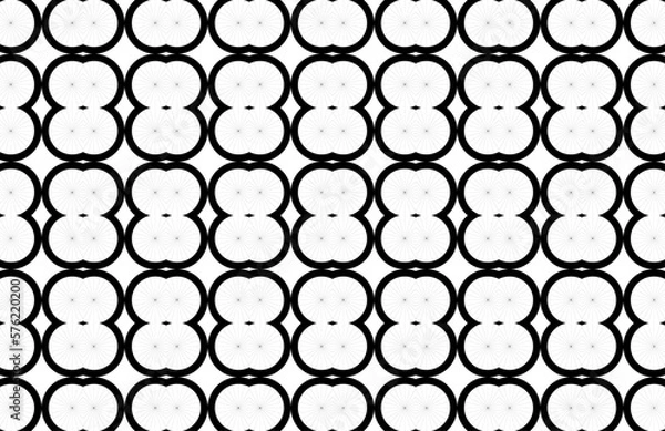 Fototapeta black and white seamless pattern seamless damask textile element texture.