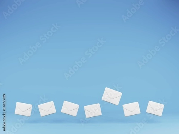 Obraz 浮かんでいる複数のメール