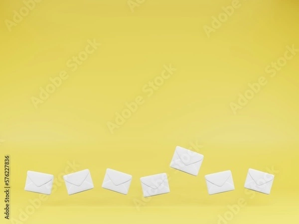 Obraz 浮かんでいる複数のメール