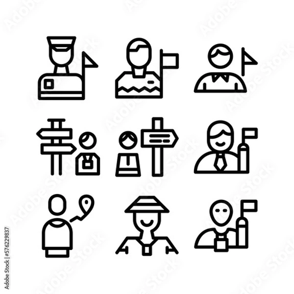 Obraz tour guide icon or logo isolated sign symbol vector illustration - high quality black style vector icons
