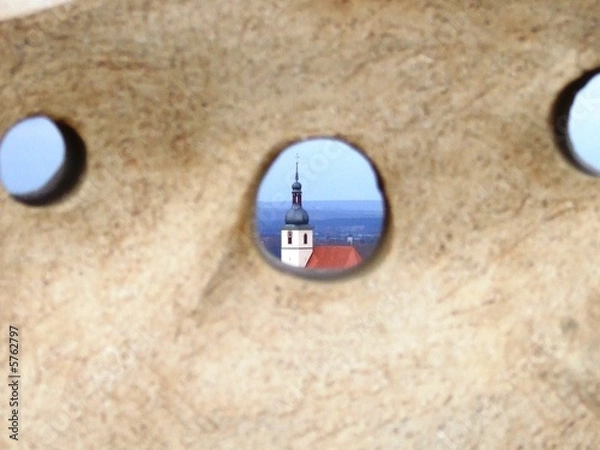 Fototapeta a perfect work of art,church, wine village, wiesenbonn