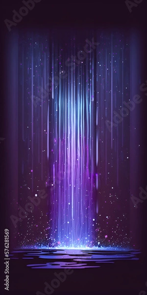 Fototapeta Colorful vertical motion line abstract background, wallpaper, abstract art, technology, data, particles, ai generated