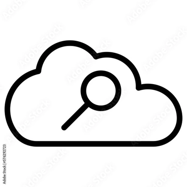 Fototapeta cloud search icon