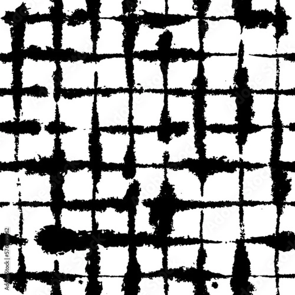 Obraz Heavy Inky Windowpane Pattern on Blotting Paper