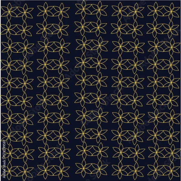 Obraz  golden floral pattern design.