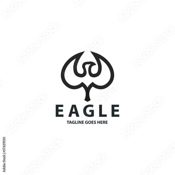 Fototapeta Eagle logo design template. Vector illustration