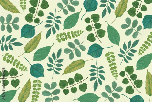 Obraz 植物模様の背景素材