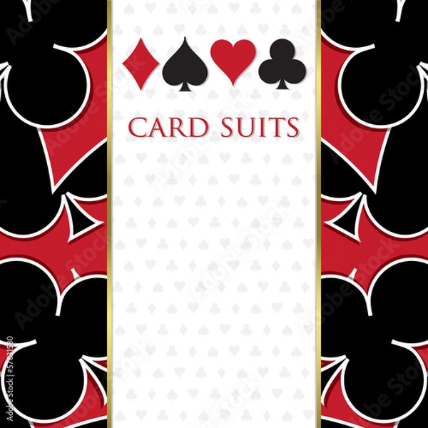 Obraz Card suit background in vector format