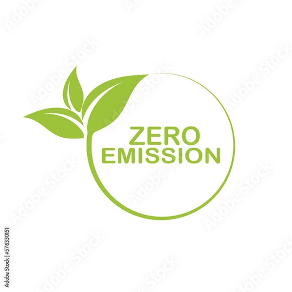 Obraz Zero emission logo template illustration. suitable for industry, eco, medical, pollution, automobile