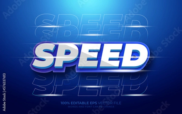 Obraz Speed  3D Editable text effect style