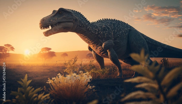 Fototapeta 3d render dinosaur.