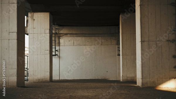 Fototapeta 古い高架下　高速道路　廃墟　洞窟　カテドラル