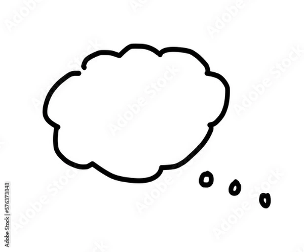 Obraz Thought bubble or speech bubble to show what a person things