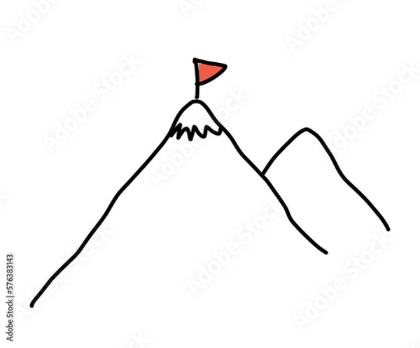 Obraz Gipfel besteigen oder das Ziel erreichen