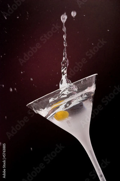 Obraz cocktail splash with olive for party