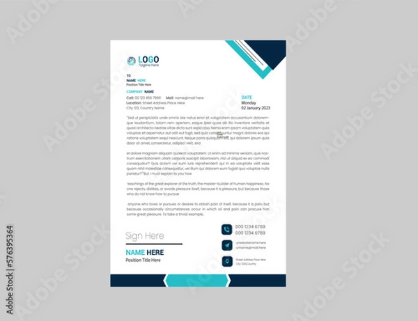 Fototapeta Modern business letterhead
