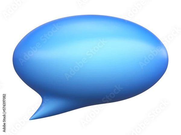 Fototapeta 3d speech bubble on white background