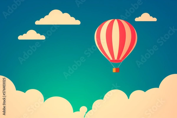 Obraz Air Balloon in the sky. Generative ai.